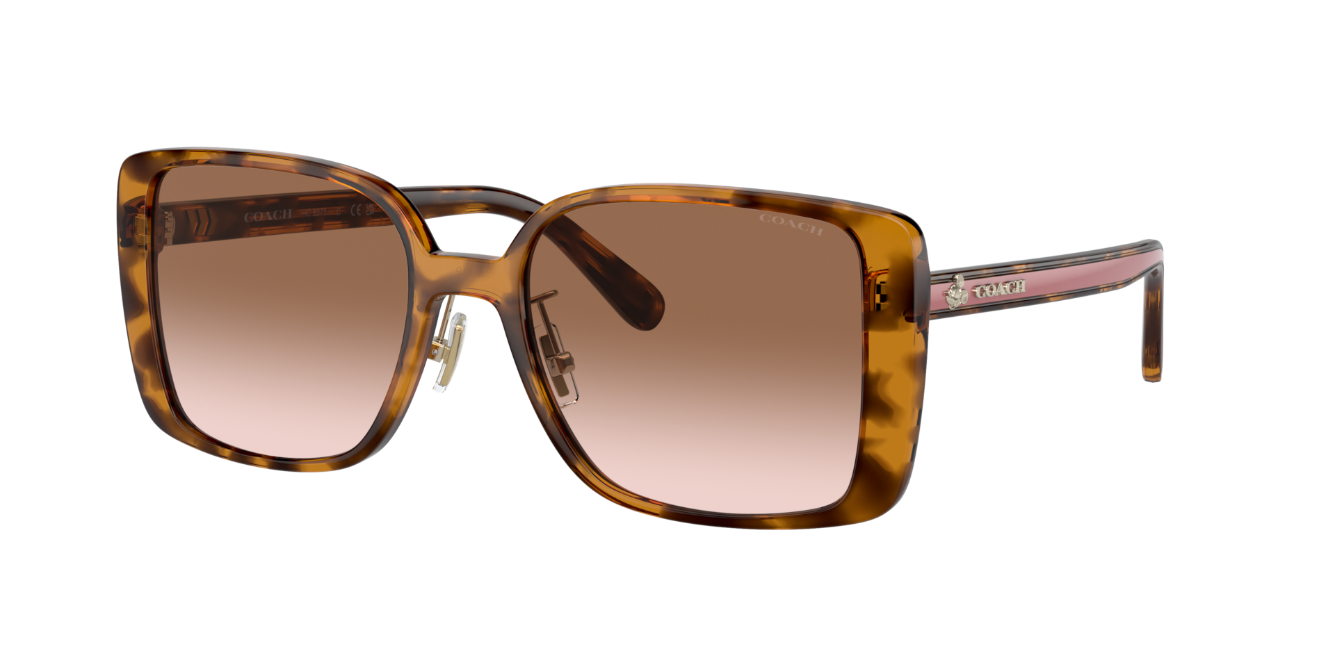 Coach Femme Sunglass CH562 - Couleur du Monture caille de tortue fonce Couleur de Lentille Dgrad Rose Marron 69 €