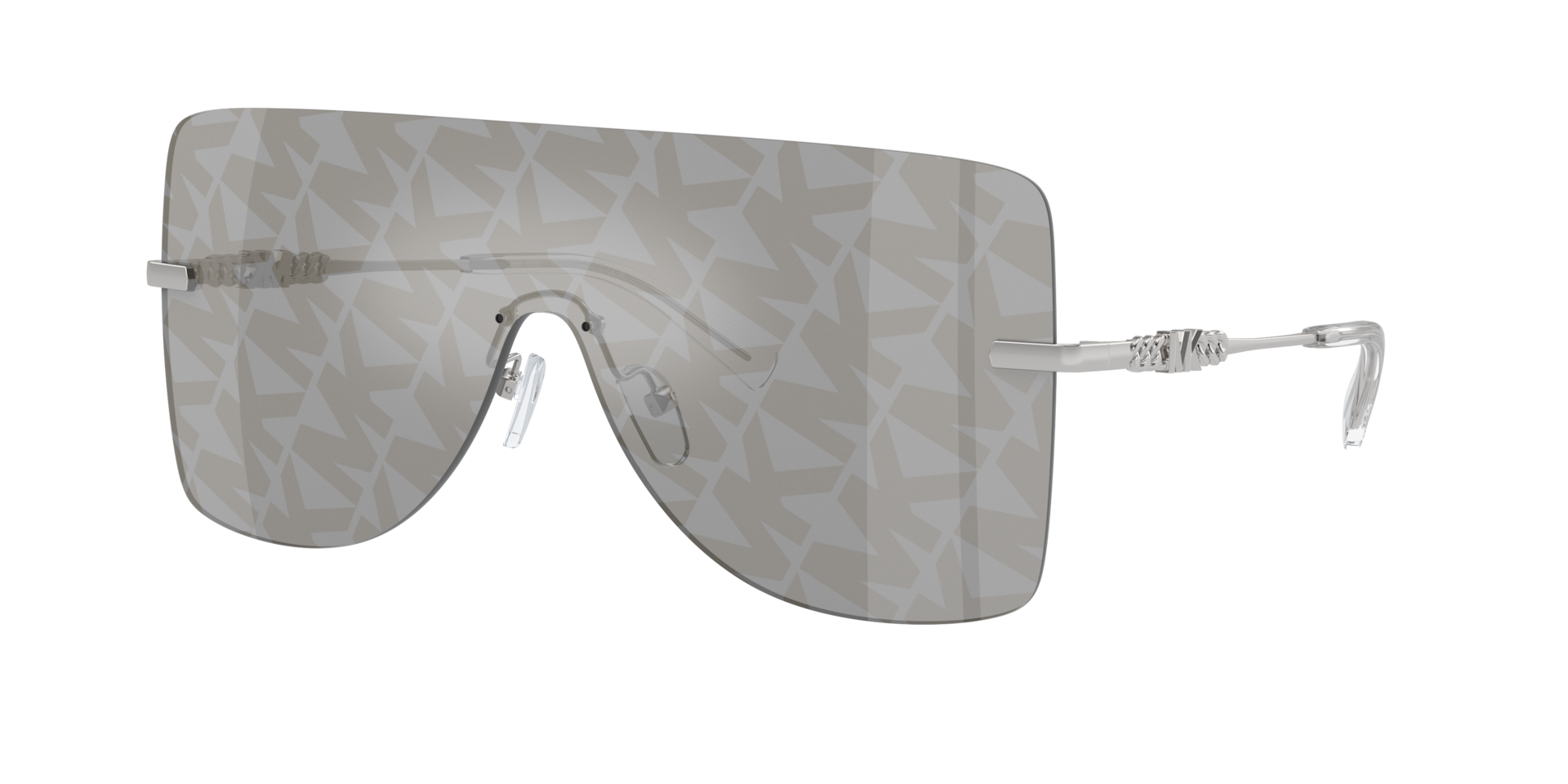 Michael Kors Woman Sunglass London Frame color MK Logo Gold Silver Mirror Lens color MK Logo Gold Silver