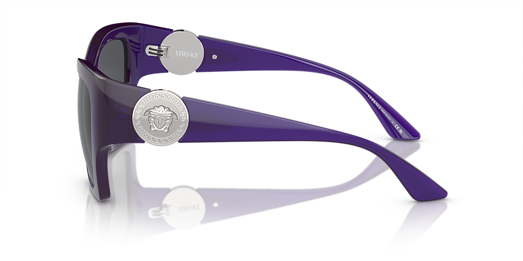 Versace Deep Purple Sunglasses Versace VE4452 L (54 - 19) with Grey lenses and Violet frame  main image 4