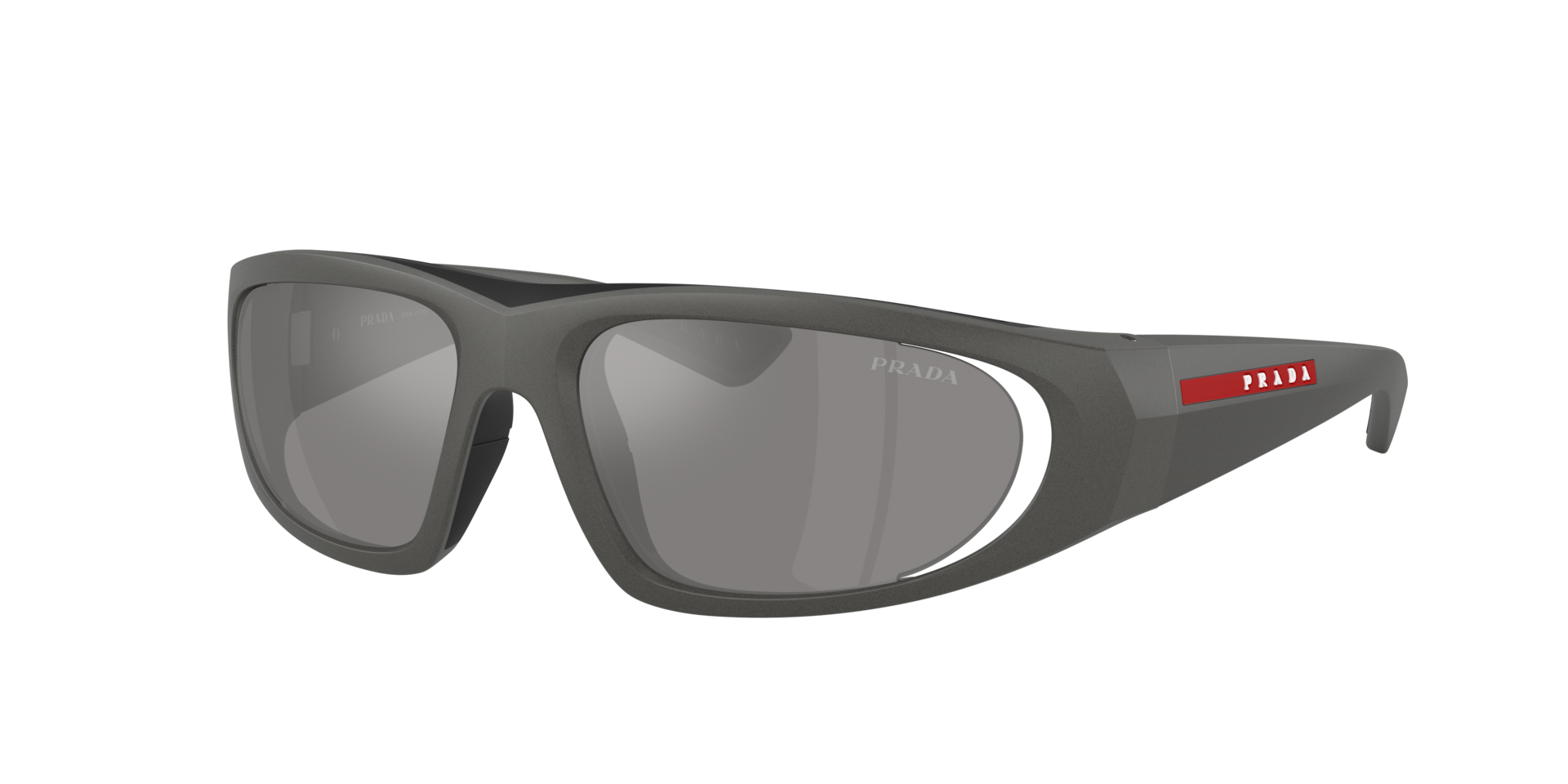 Prada Linea Rossa PS B03S L (57 - 16) with Silver lenses and Grey