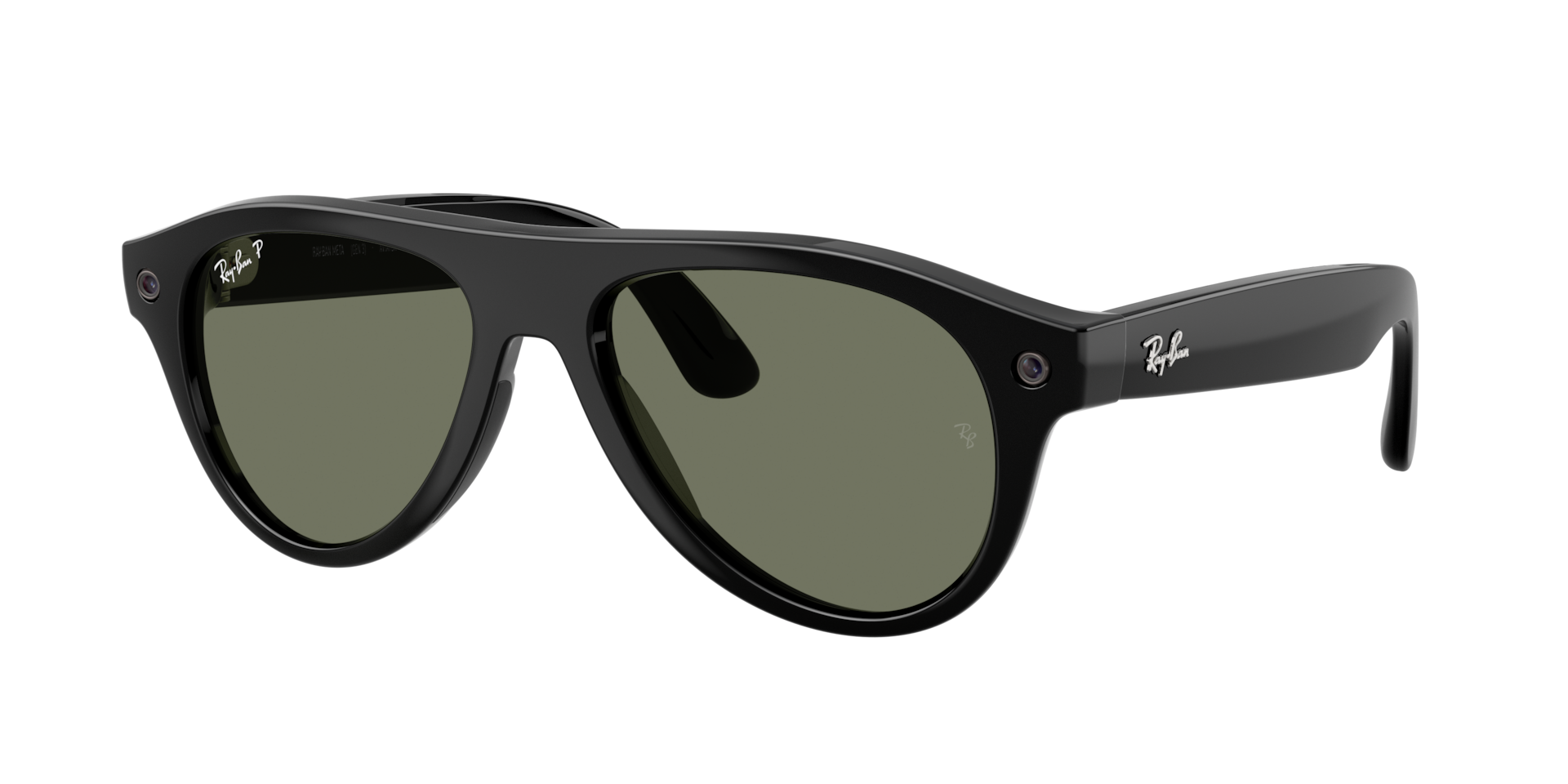 RayBan Unisex RayBan Meta Gen 3 Aviator Frame color Black Lens color Green Polarized