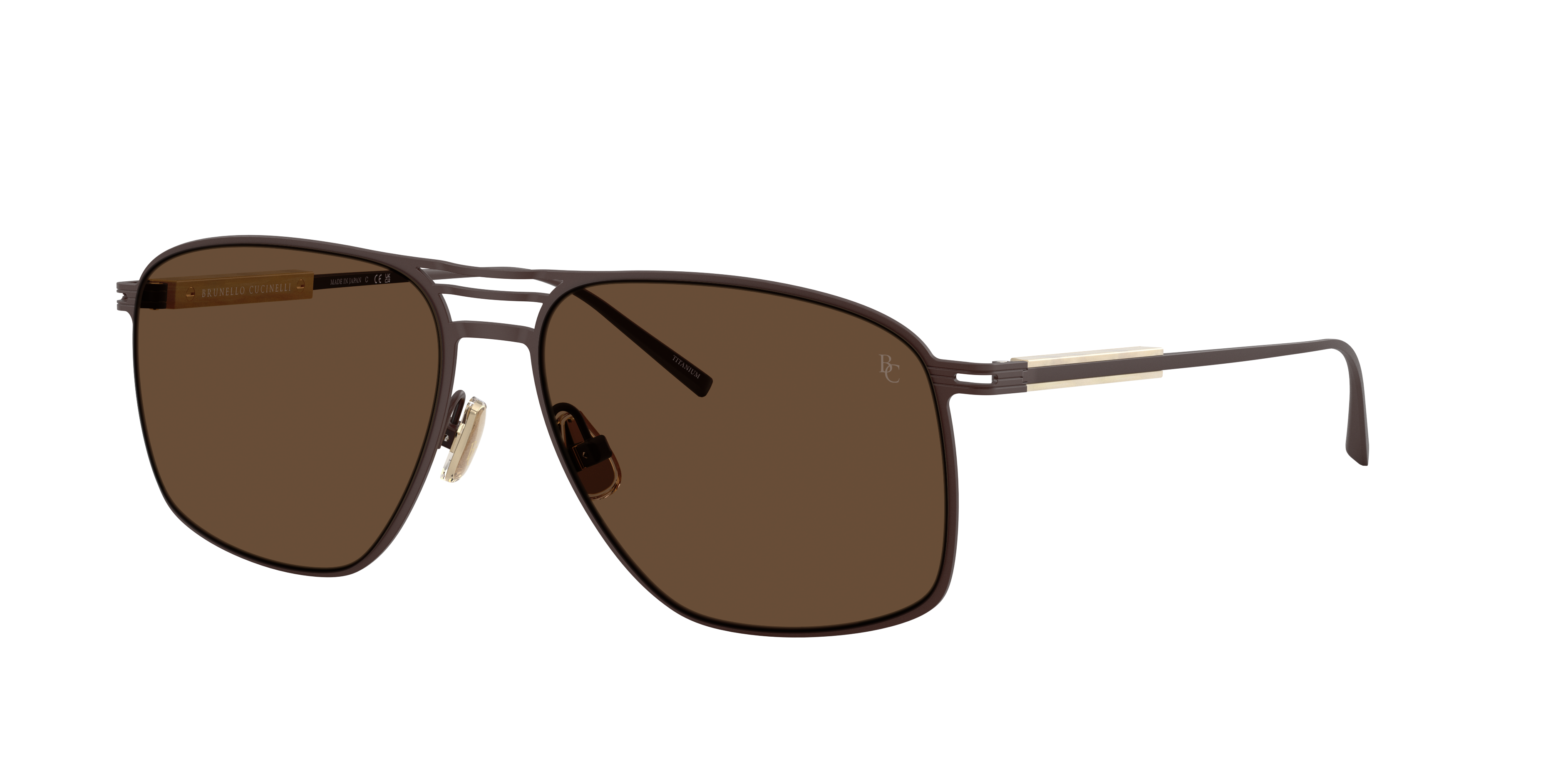 Brunello Cucinelli Man Sunglass BC2017ST -  Frame color: Cioccolato, Lens color: Quercia