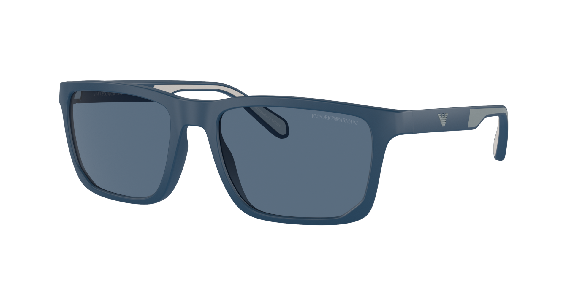 Emporio Armani Man Sunglass EA4219 -  Frame color: Matte Blue, Lens color: Dark Blue