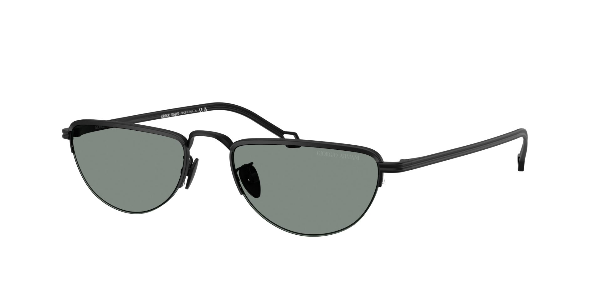 Giorgio Armani Hombre Gris Sunglass Ar6166j - Color Del Marco: Negro Mate, Color De La Lente:
