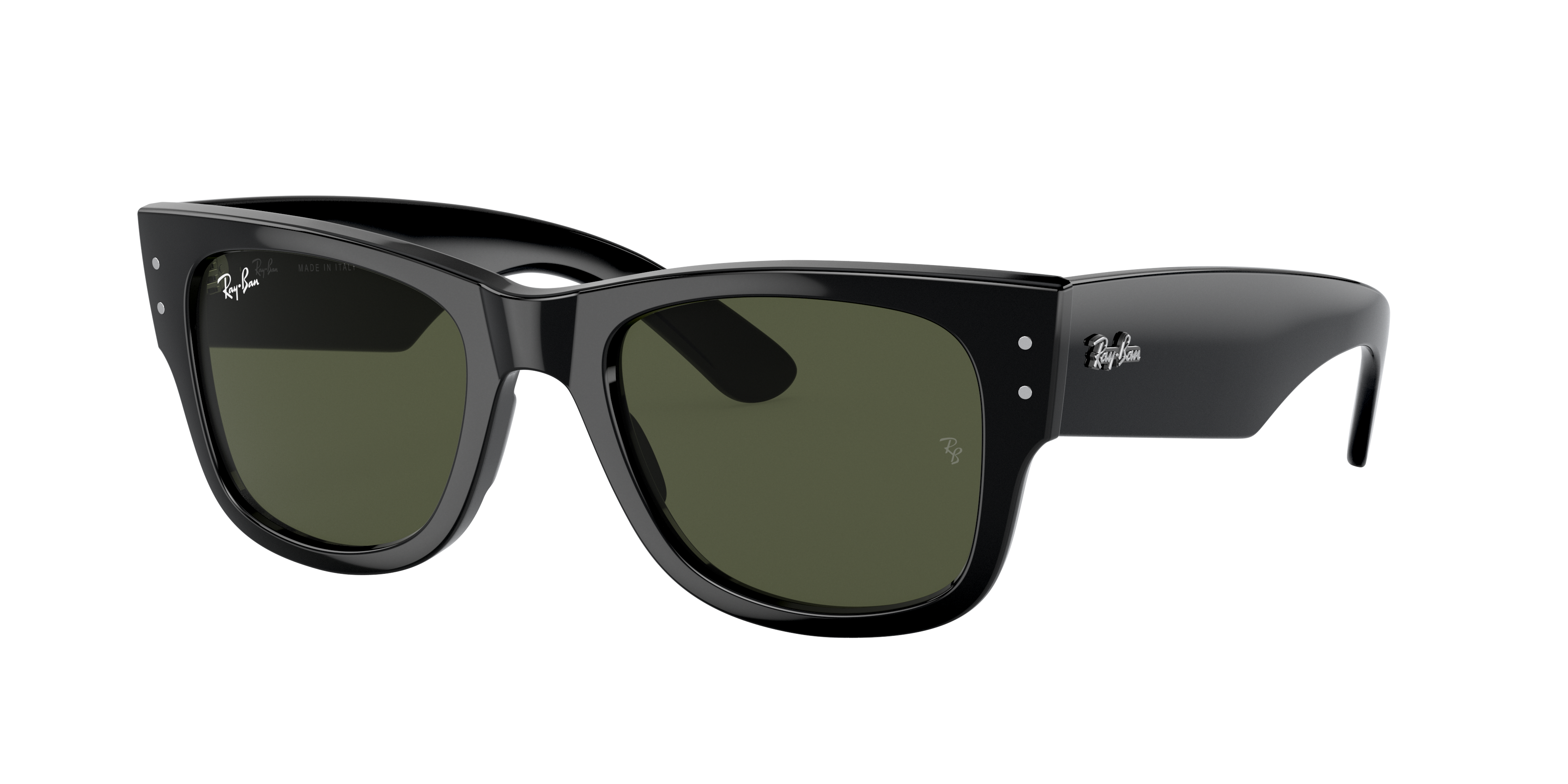 Ray-Ban Mega Wayfarer L (52 - 21) with Green lenses and Black