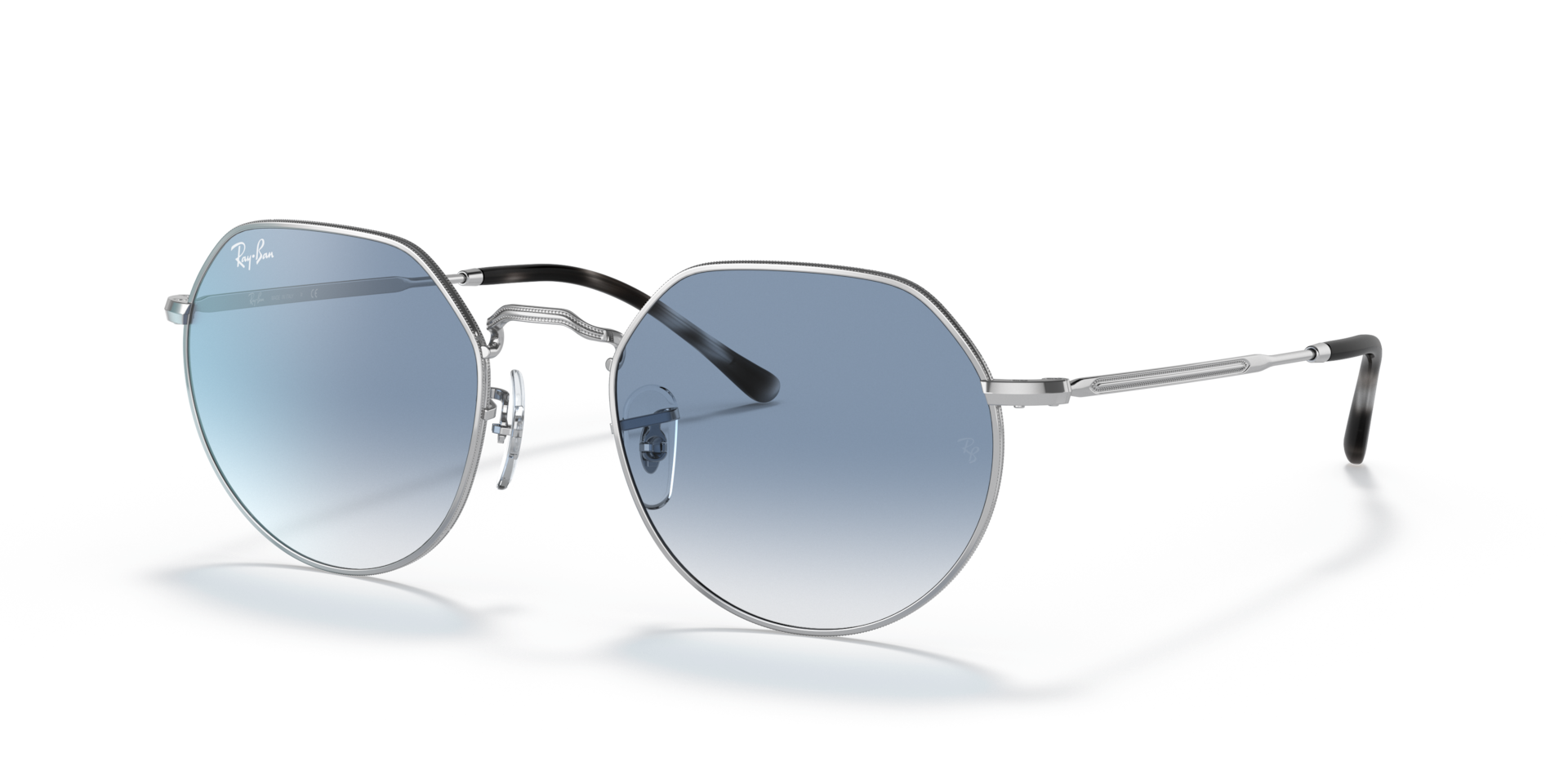 Ray-Ban Jack L (53 - 20) with Blue lenses and Silver frame