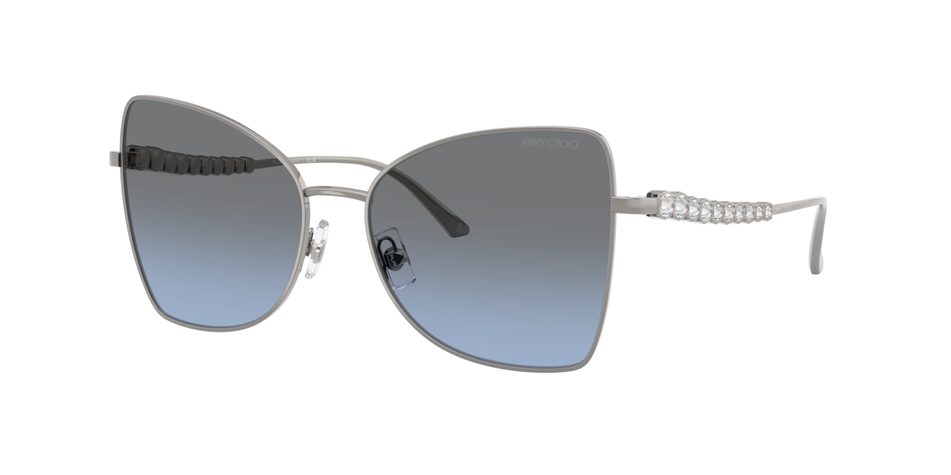 Jimmy Choo Woman Sunglass JC4010B -  Frame color: Gunmetal, Lens color: Gradient Blue