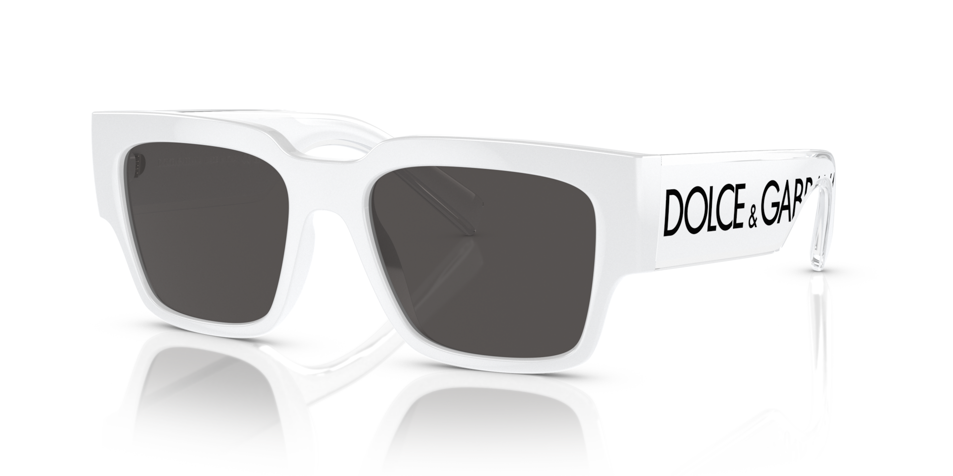 D&G Dolce & Gabbana ワンピース ホワイト y2k y88 Dolce&Gabbana DG6184 M (52 - 18) with Grey lenses and White frame