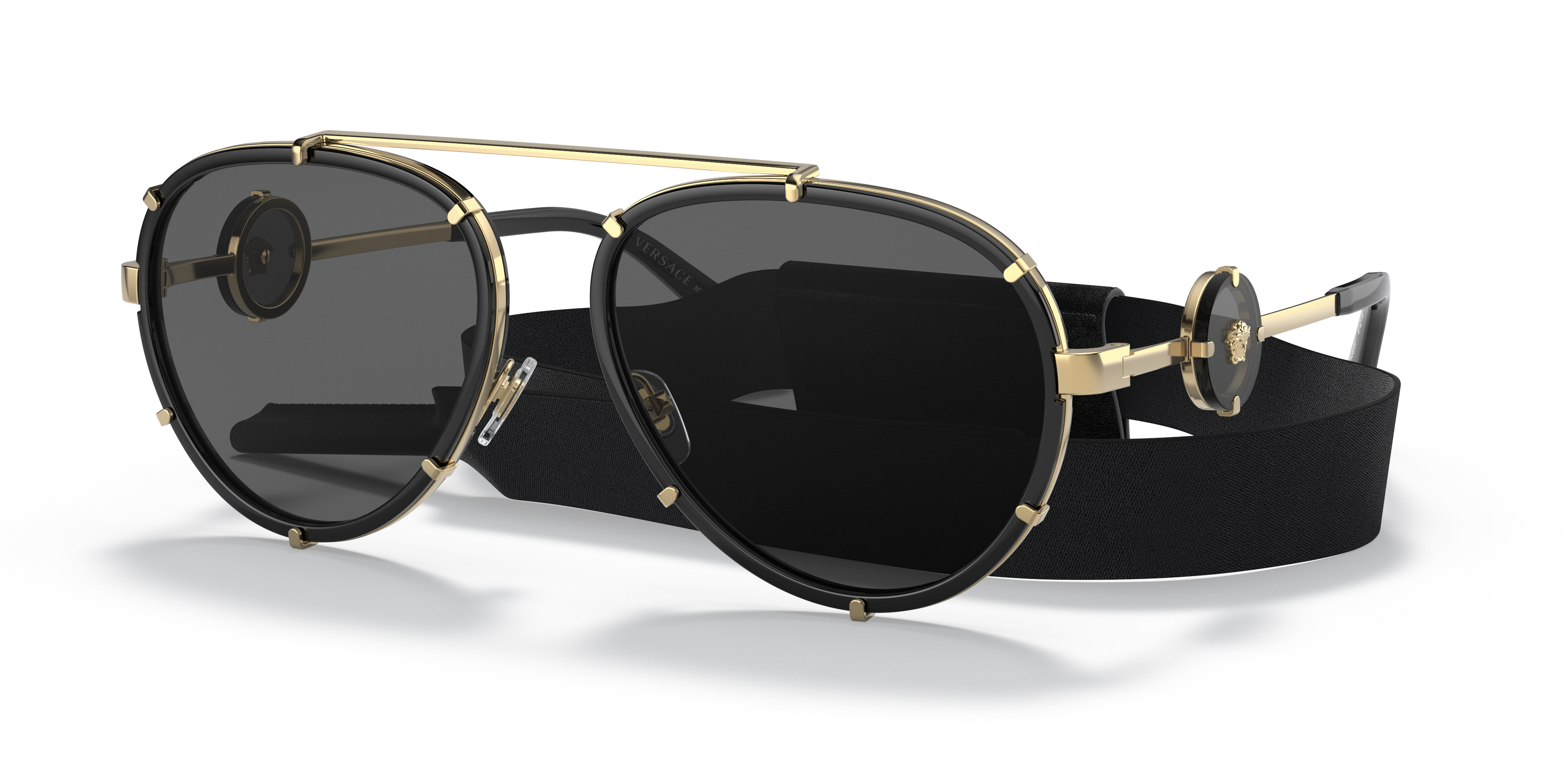 Versace VE2232 XXL (61 - 18) with Grey lenses and Black frame
