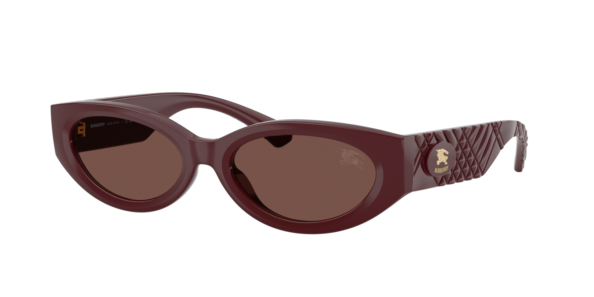 Burberry Brown Woman Be4505u 425973 Sunglasses Injected Red Round Normal - Image 2