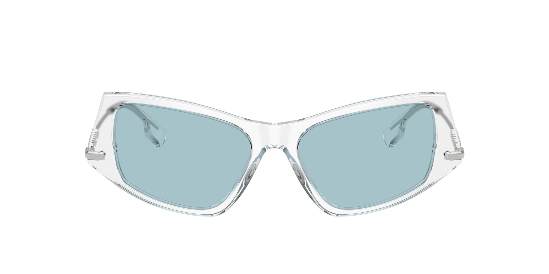 Burberry BE4408 XL (52 - 16) with Blue lenses and Transparent