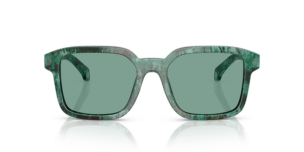 Moncler Quaderna XL (53 - 19) with Green lenses and Brown frame