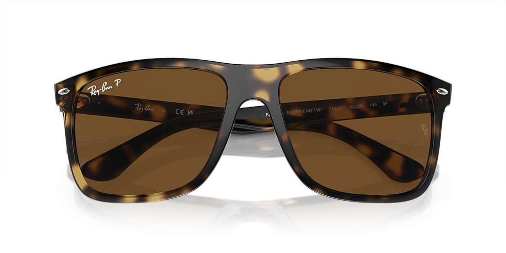 Ray-Ban Boyfriend Two L (57 - 18) with Brown lenses and Tortoise