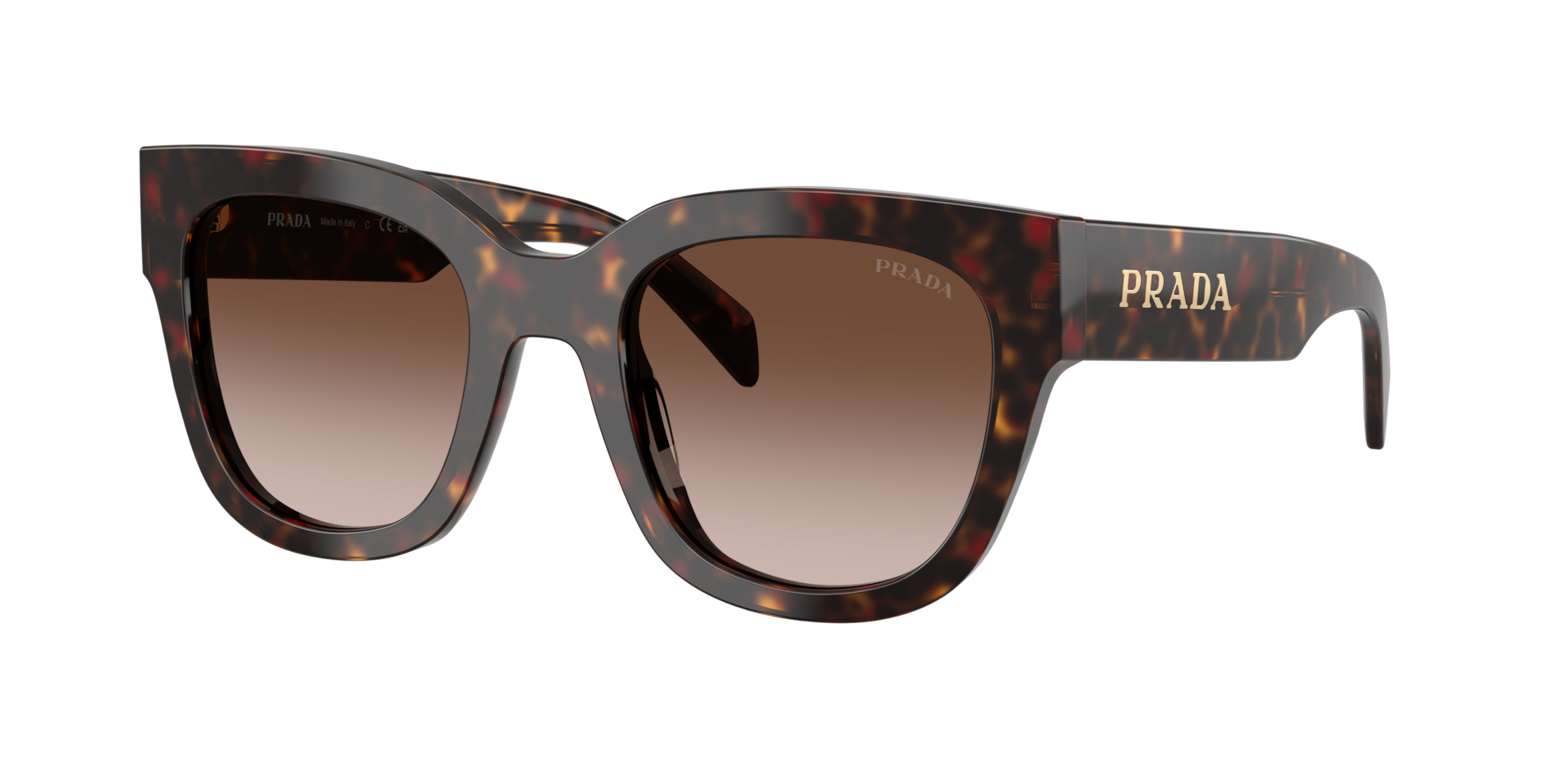 Prada PR C04SF L (53 - 20) with Brown lenses and Tortoise frame