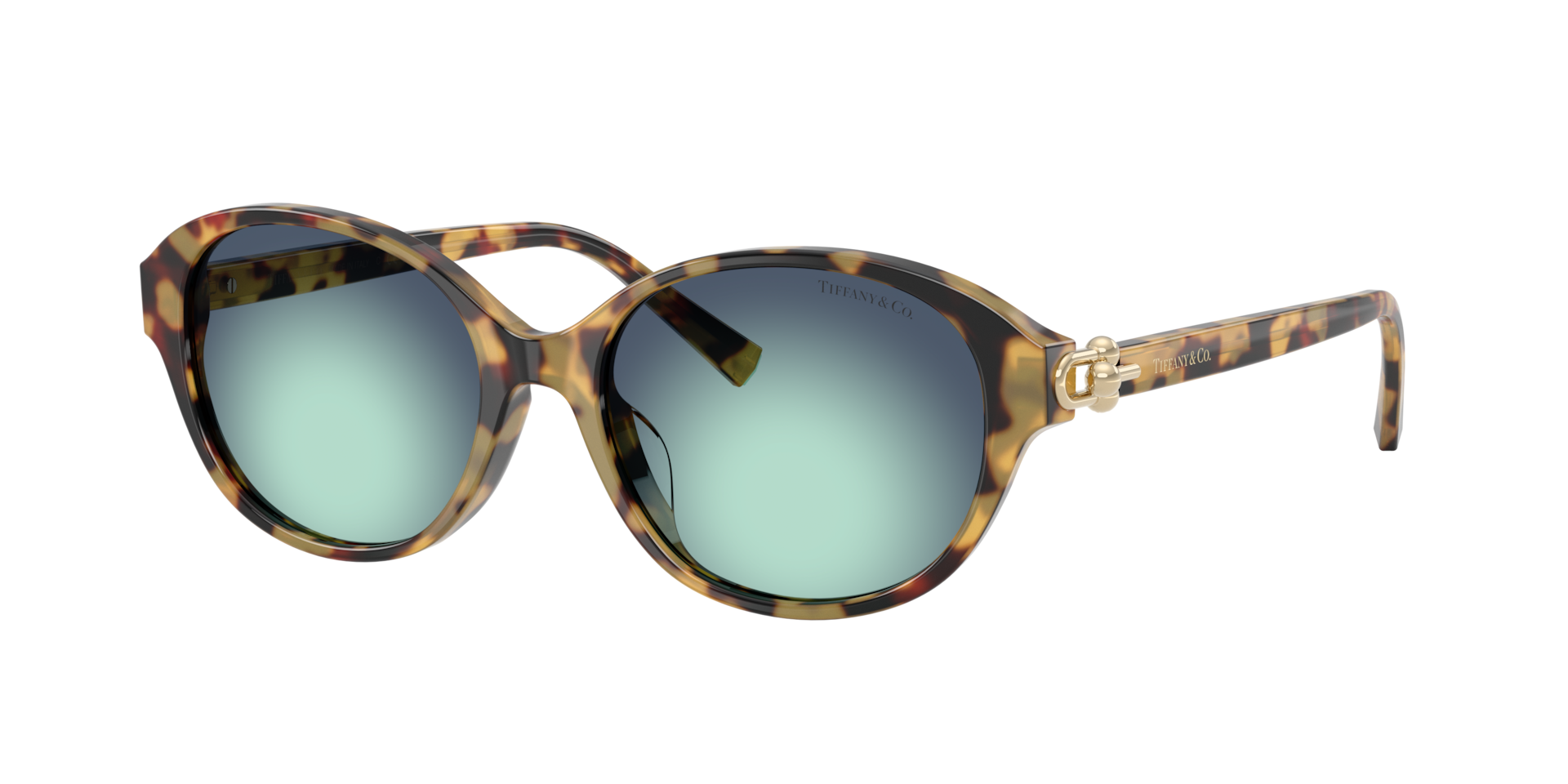 Tiffany & Co. Woman Sunglass TF4263D -  Frame color: Blonde Havana, Lens color: Gradient Blue