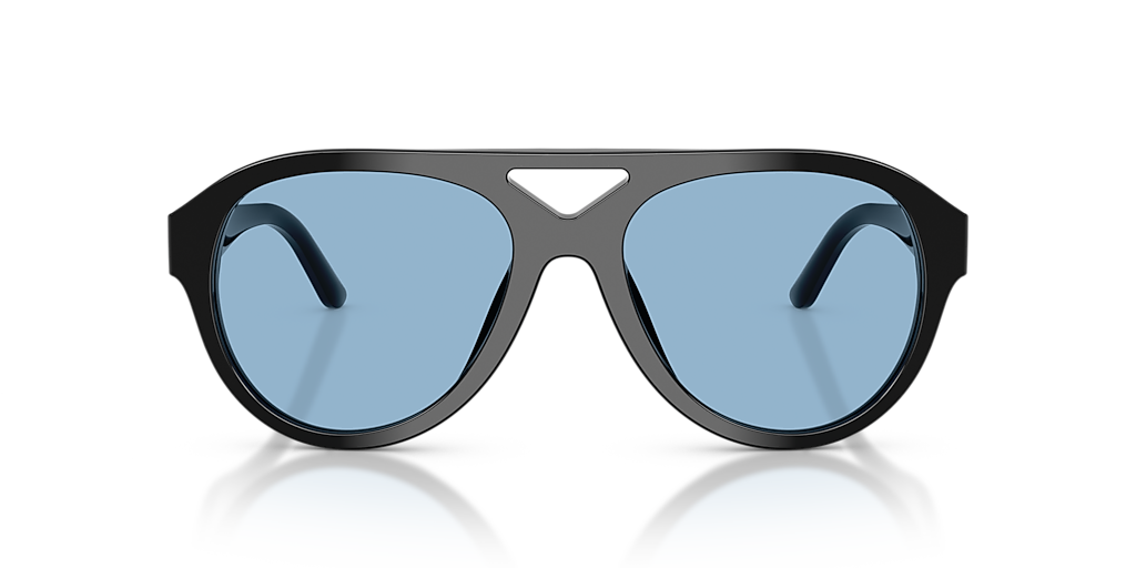 Tory Burch Black Frame Sunglasses with Blue Mirrored Lenses Tory Burch TY7233U M (55 - 18) with Blue lenses and Black  main image 3
