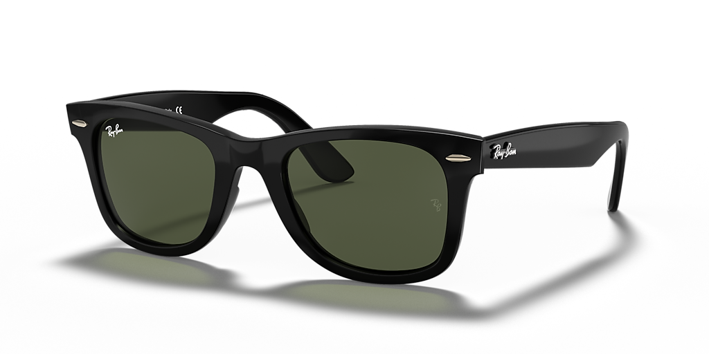超美品　Ray-Ban Wayfarer サングラス ブラック　グリーン Ray-Ban Wayfarer Ease M (50 - 22) with Green lenses and Black
