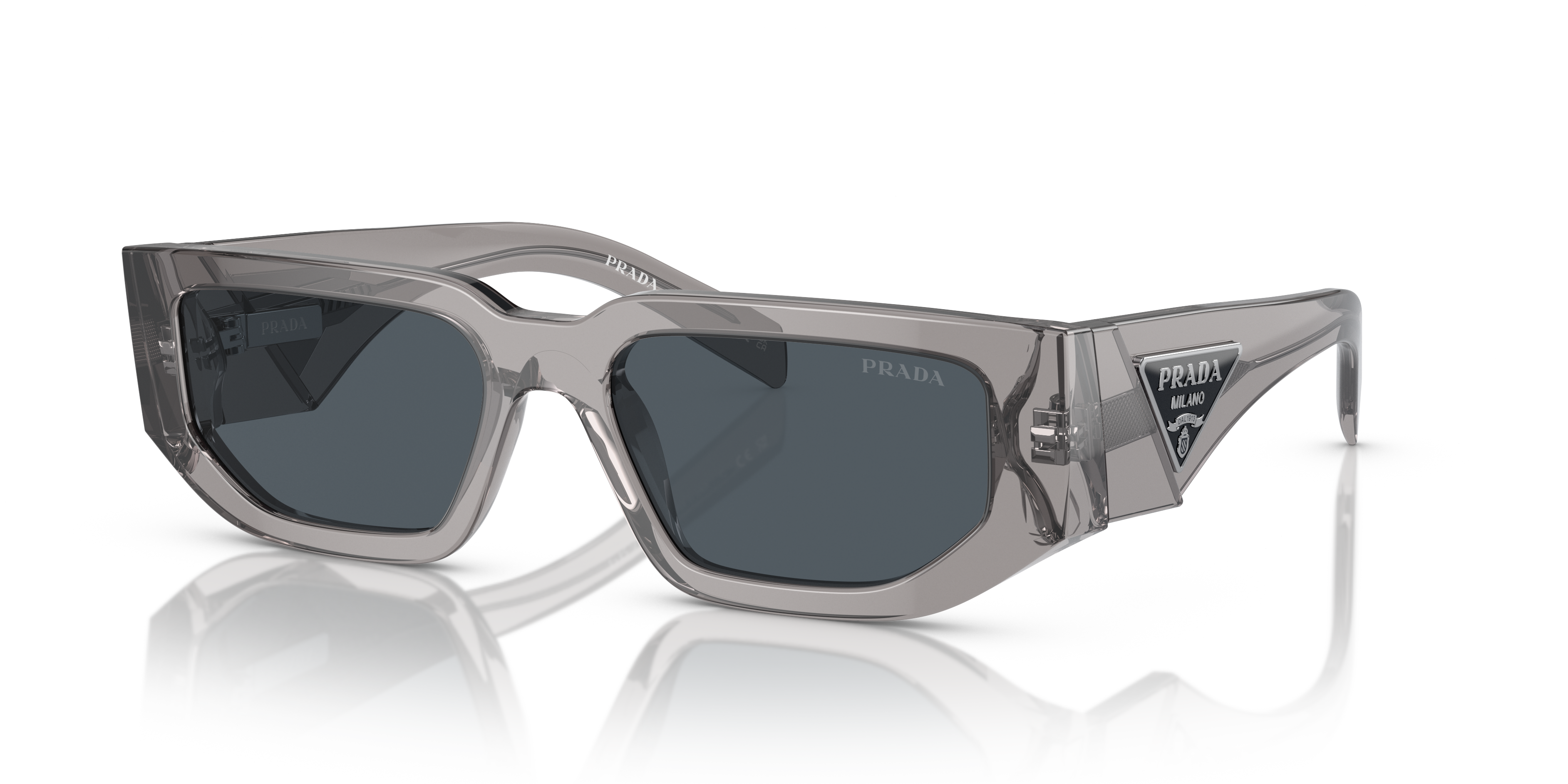 Prada PR 09ZS M (54 - 18) with Grey lenses and Grey frame