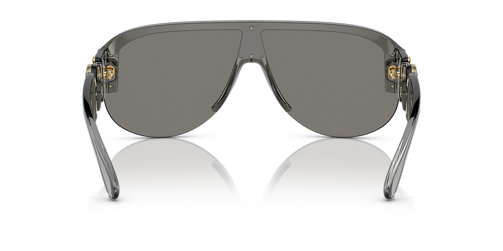 Authentic Versace Shield Sunglasses in Silver with Gold Rivet Accents STYLE:4391 Versace 4391 Sunglasses main image 3