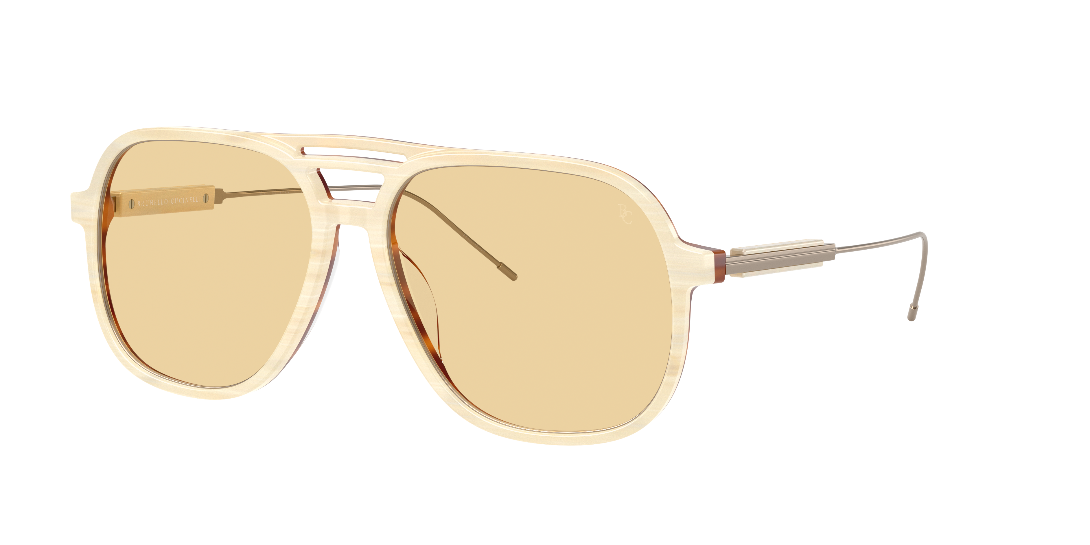 Brunello Cucinelli Man Sunglass BC4022S -  Frame color: Havana/Panama, Lens color: Mimosa