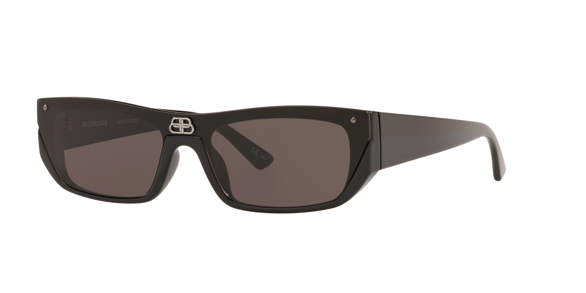 Balenciaga Unisex Sunglass BB0080S - Couleur du Monture Noir brillant Couleur de Lentille Gris 178 €