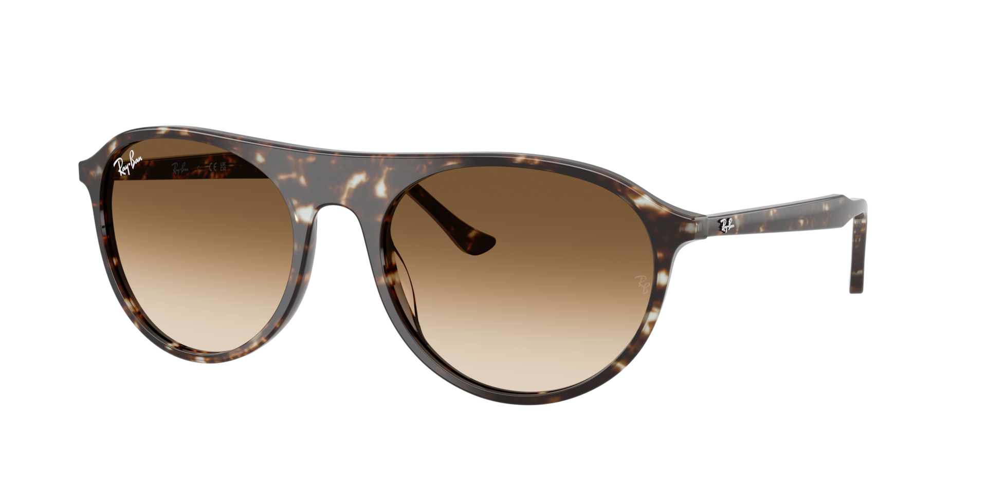 Ray-Ban Unisex Sunglass RB2215 -  Frame color: Havana Yellow Tortoiseshell, Lens color: Clear Gradient Brown