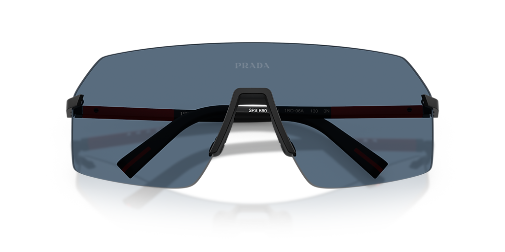 Prada Linea Rossa PS B50S XL (0 - 136) with Blue lenses and Black