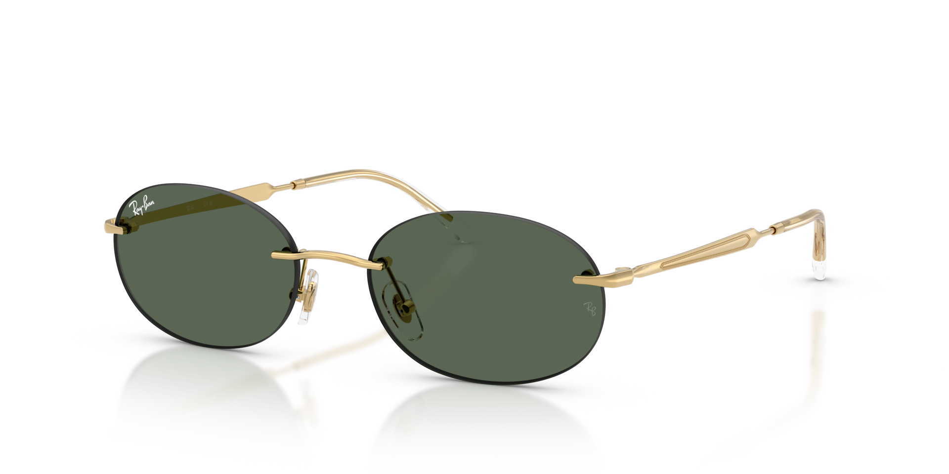 Ray-Ban RB3767 S (54 - 18) with Green lenses and Gold frame