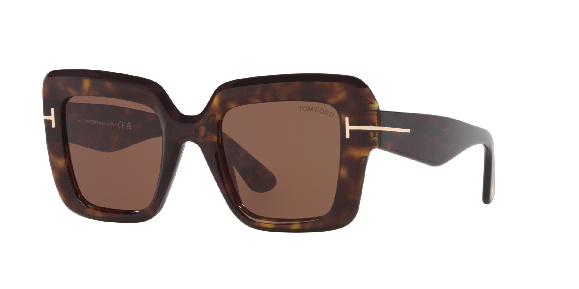 Tom Ford Esme TR XXL (50 - 23) with Brown lenses and Tortoise