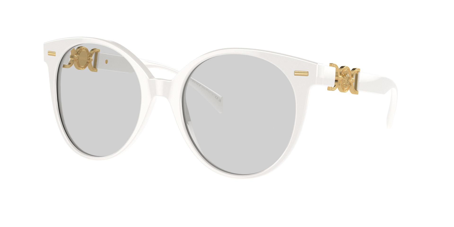 Versace Frau Sunglass VE4442 - Rahmenfarbe: Weiß, Linsenfarbe: Selbsttönend Grau
