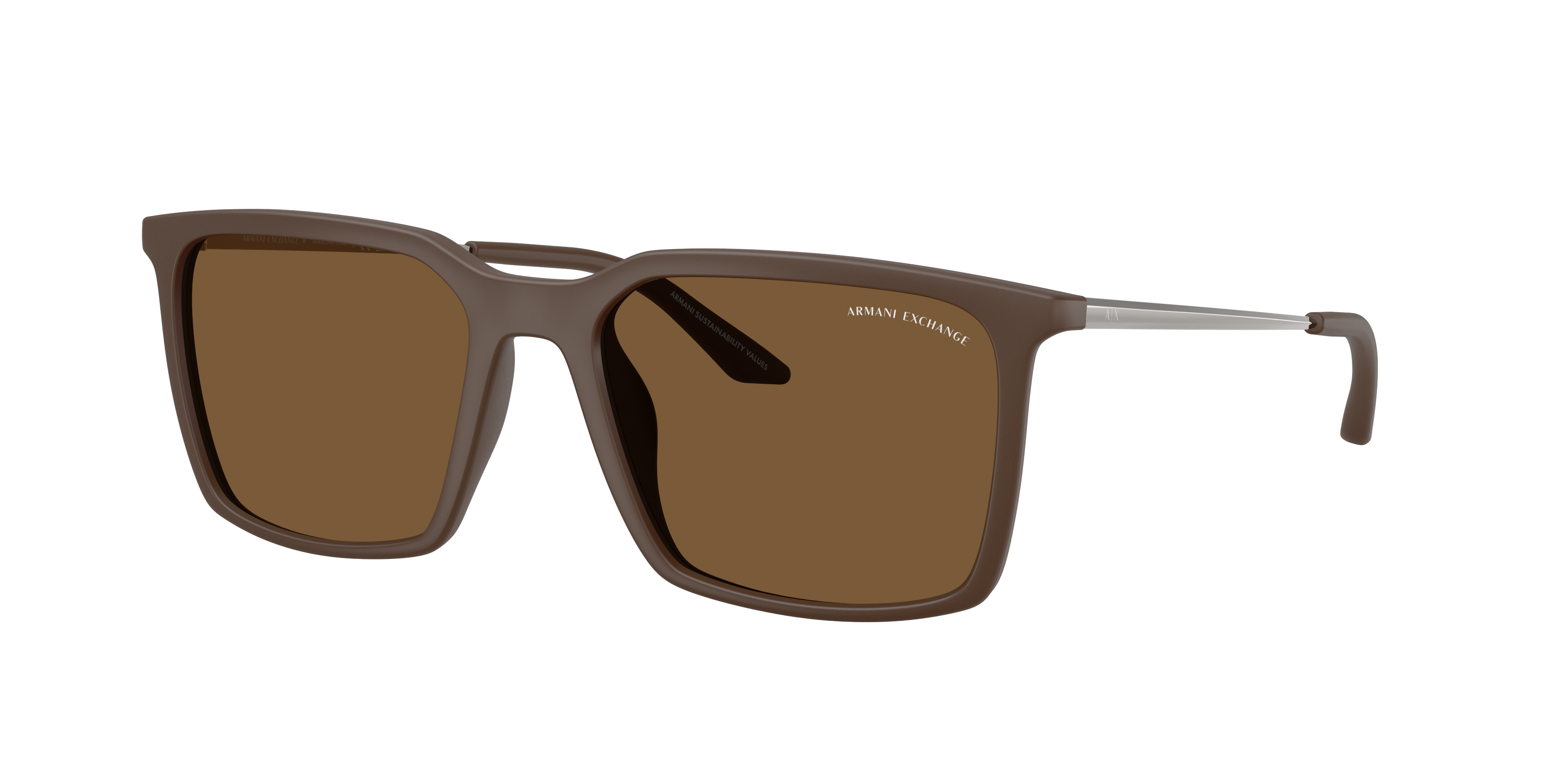 Armani Exchange Man Sunglass AX4170SU -  Frame color: Matte Brown, Lens color: Brown
