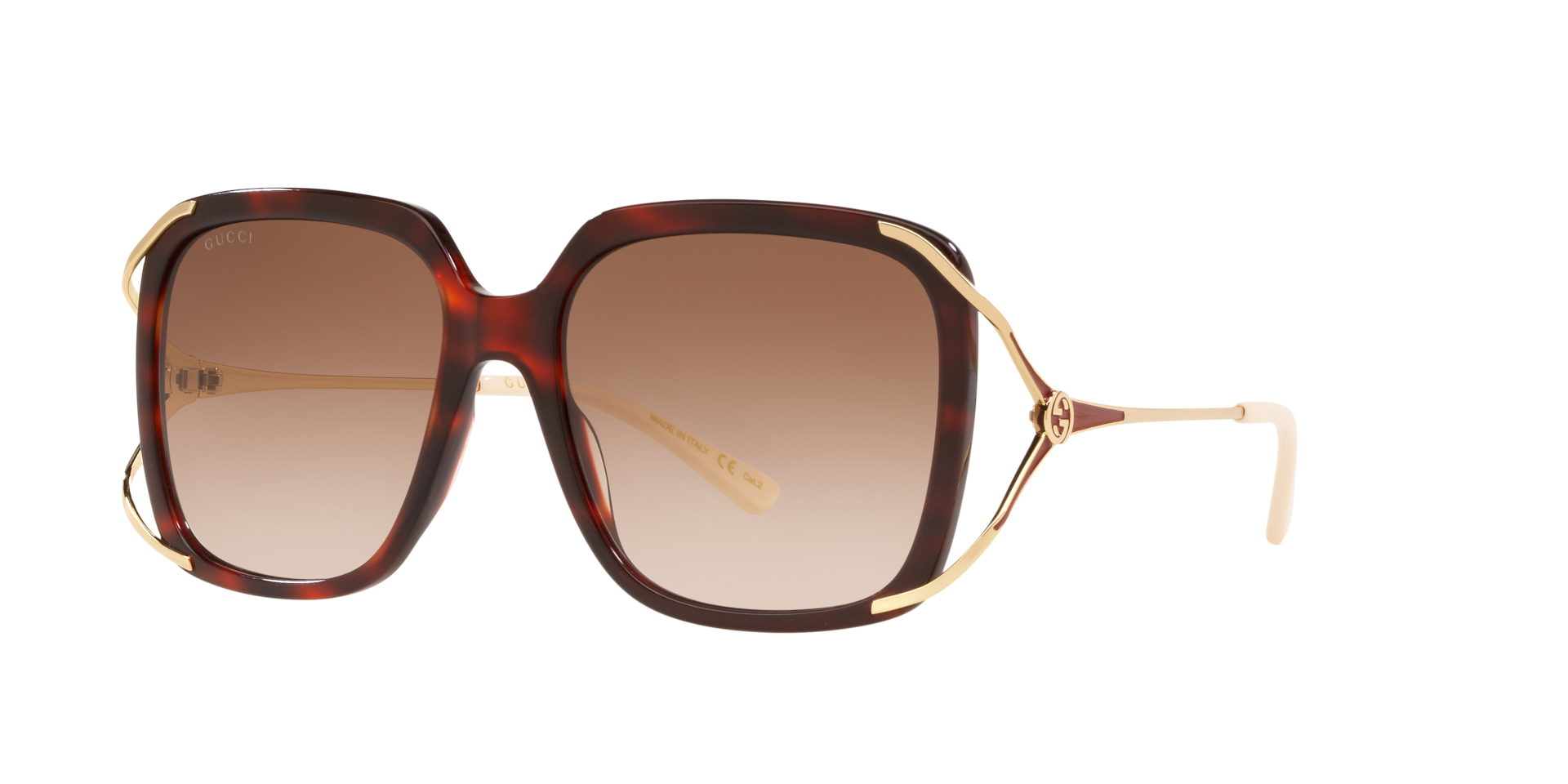 Gucci GG0647S L (56 - 18) with Brown lenses and Black frame