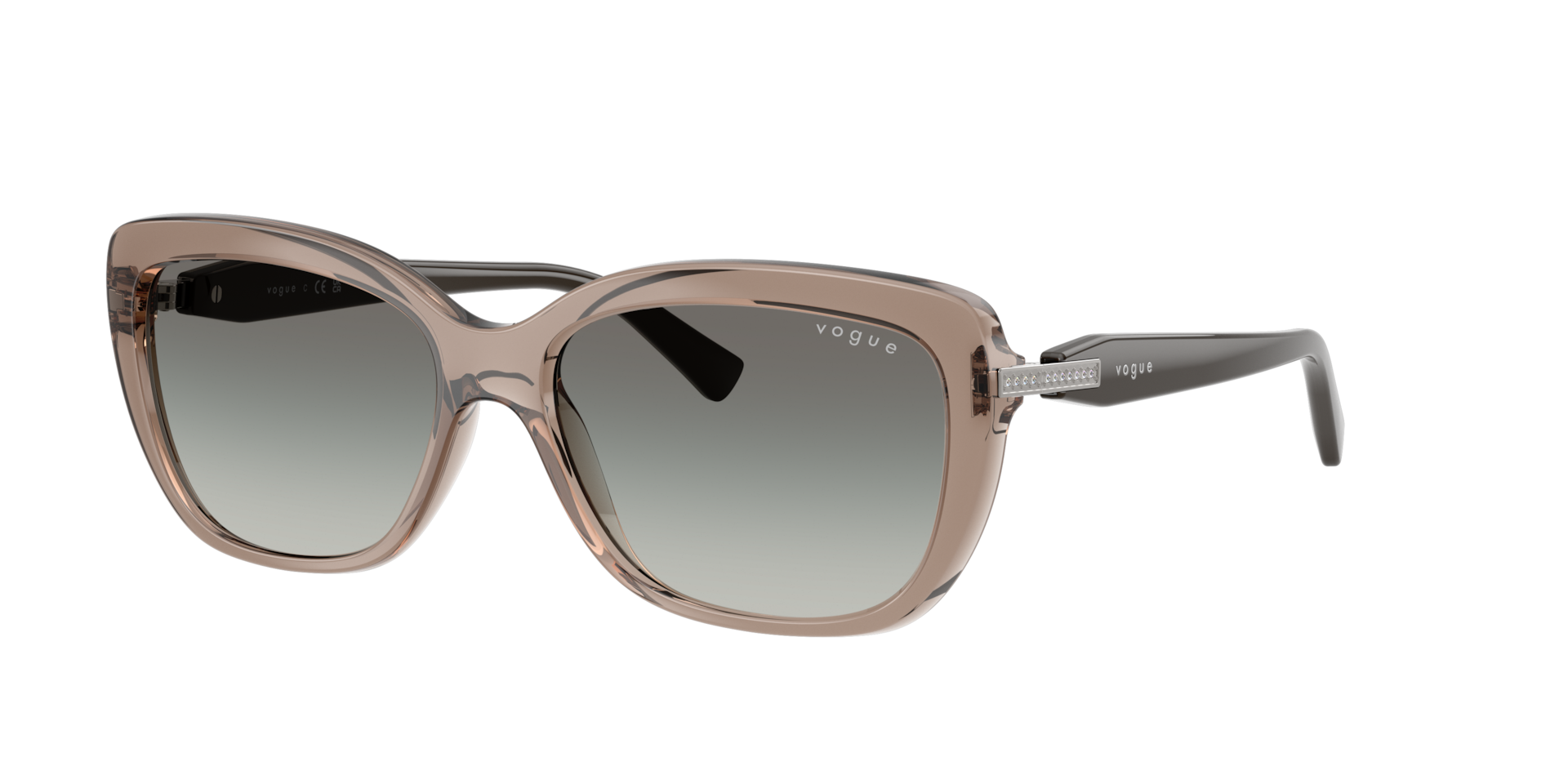 Vogue Eyewear Brown/Grey Vo5678sb 294011 Woman Sunglasses Nylon Butterfly Normal Nuanced - Image 2
