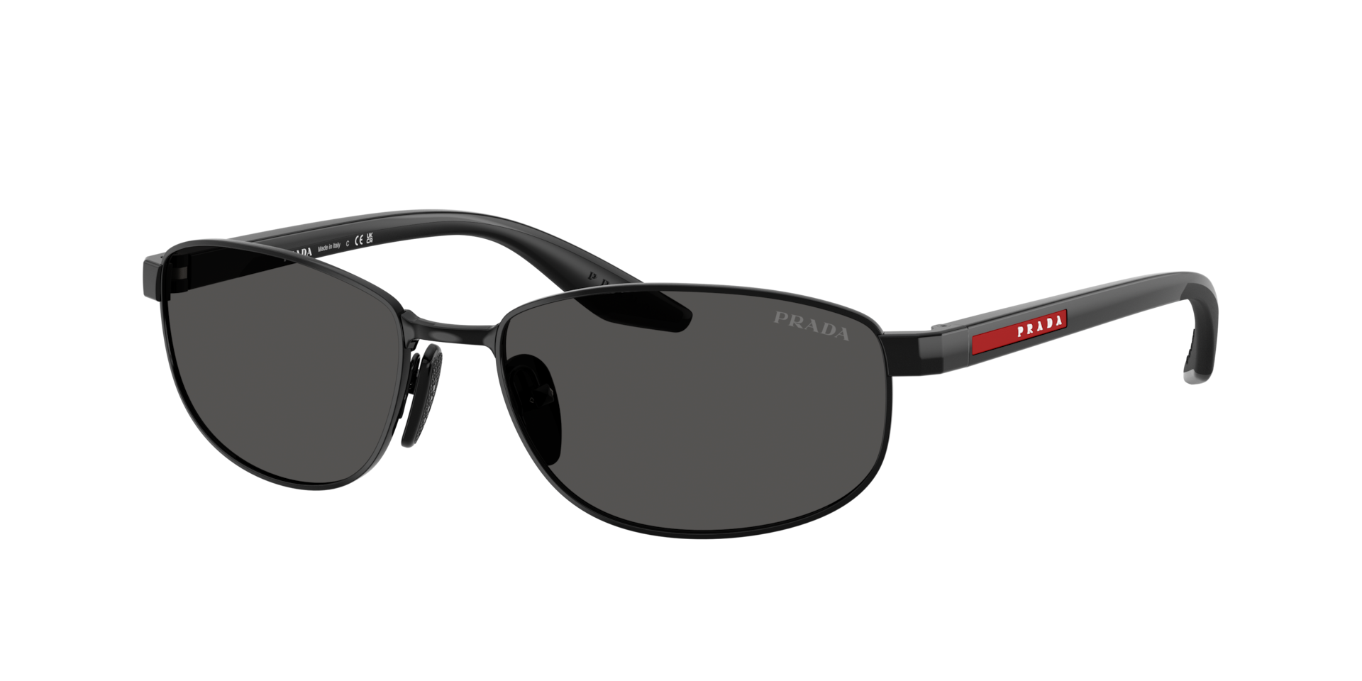 Prada Linea Rossa Man Sunglass PS B53S -  Frame color: Black, Lens color: Full Black
