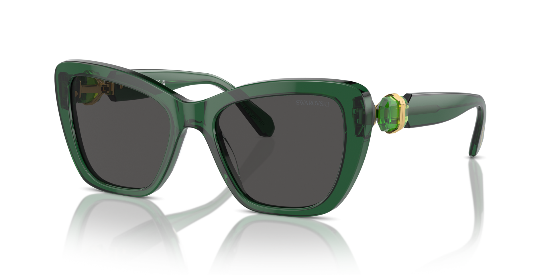Swarovski SK6018 XXS (52 - 18) with Grey lenses and Green frame
