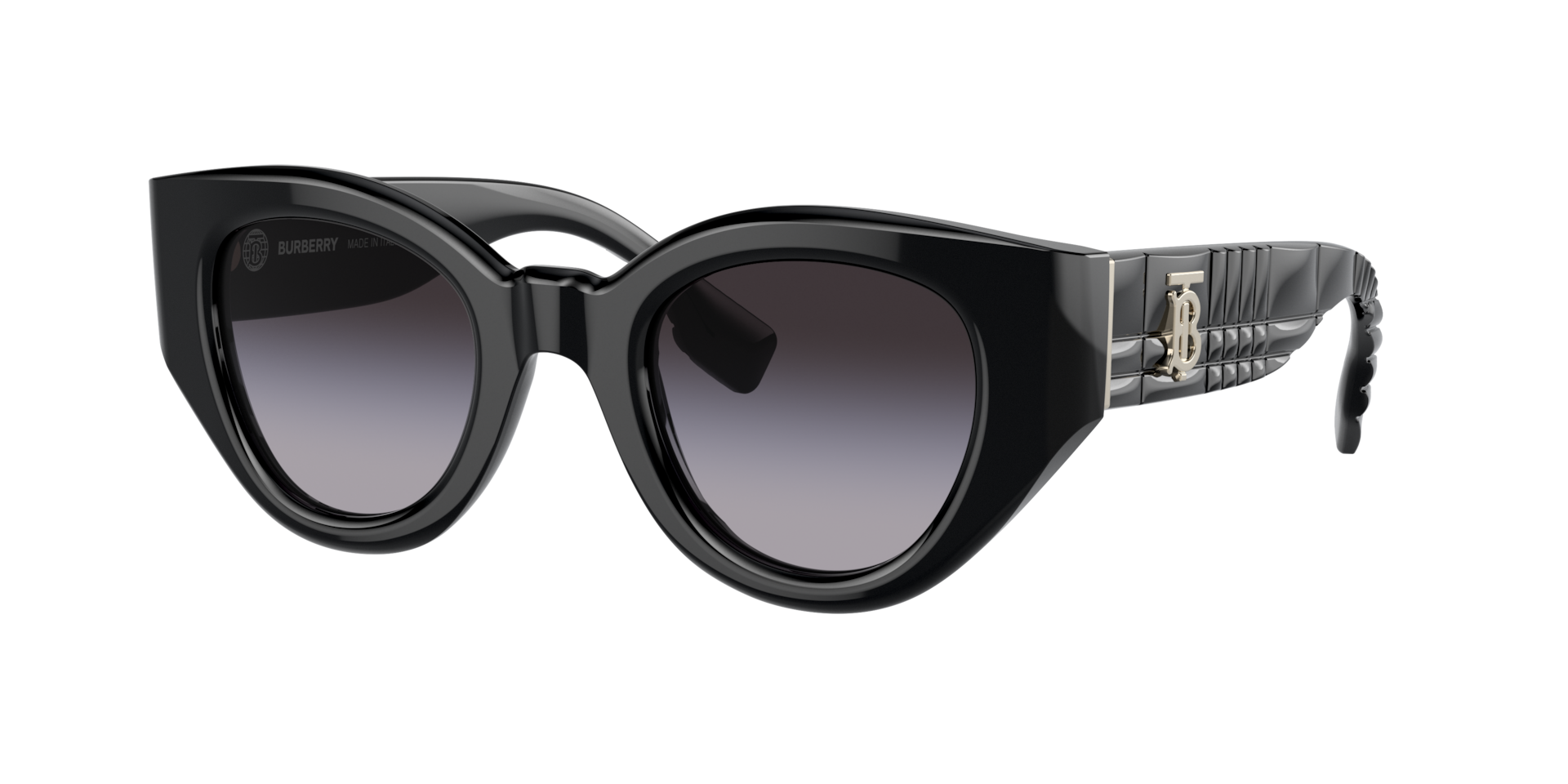 Burberry Woman Sunglass Meadow -  Frame color: Black, Lens color: Grey Gradient