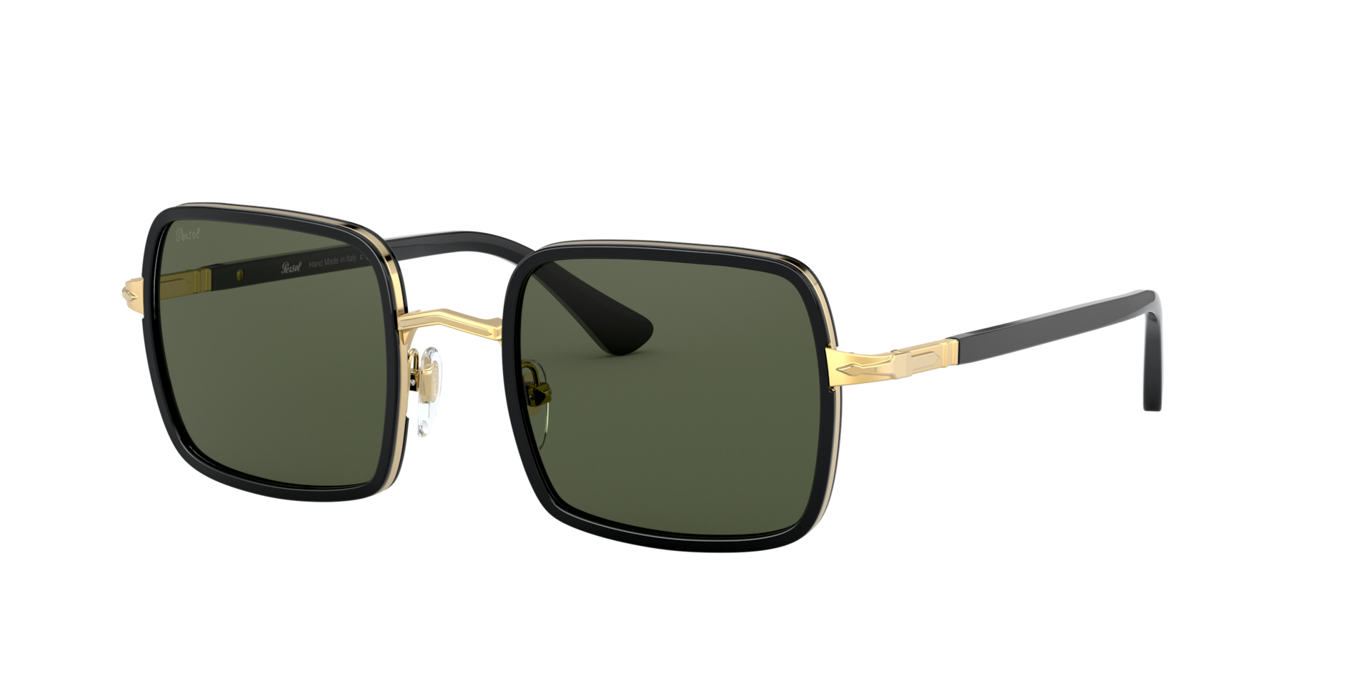 Persol Unisex Sunglass PO2475S - Frame color: Black, Lens color: Green