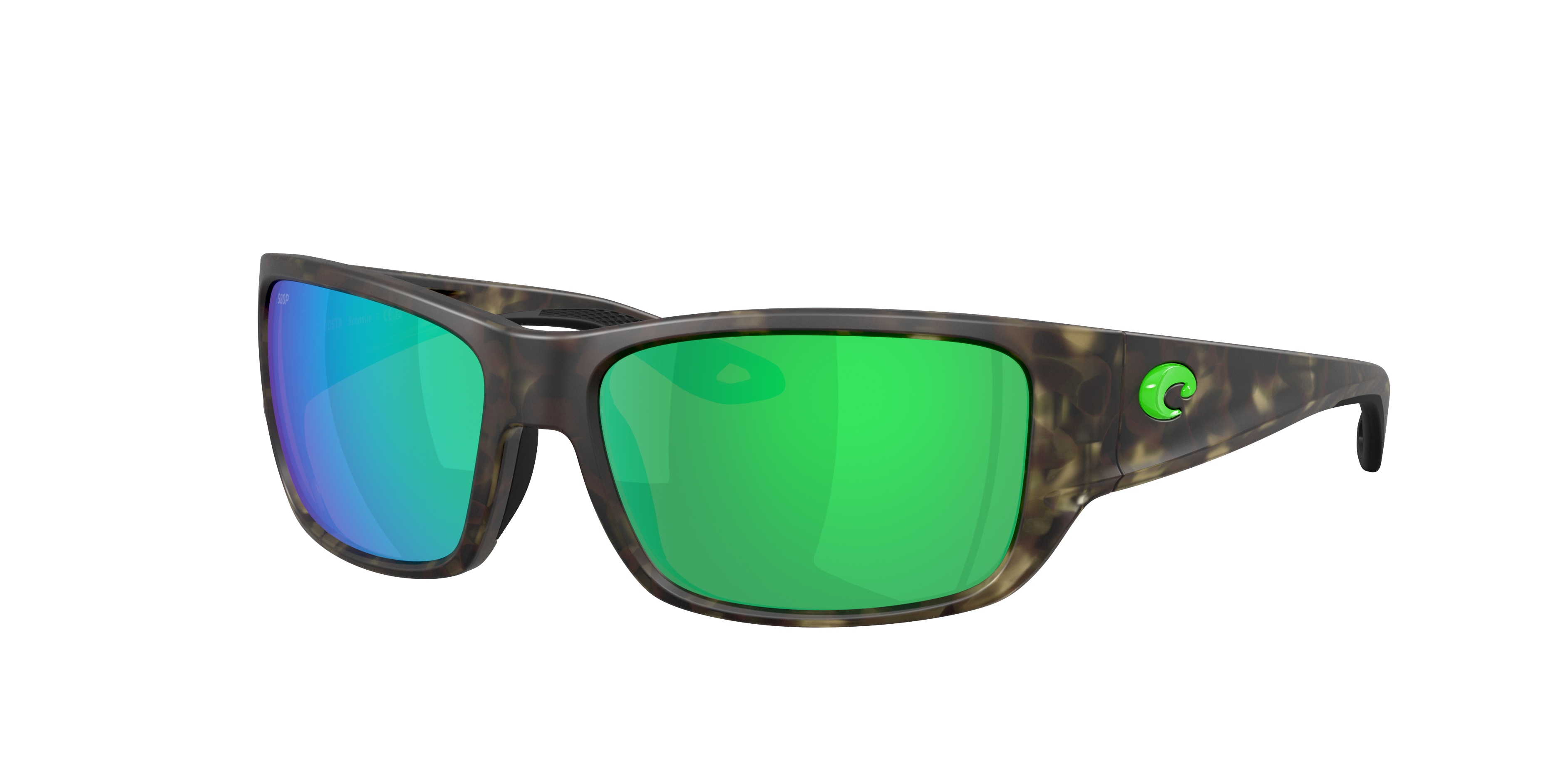 Costa Man Sunglass Schoolie -  Frame color: Matte Wetlands, Lens color: Green Mirror