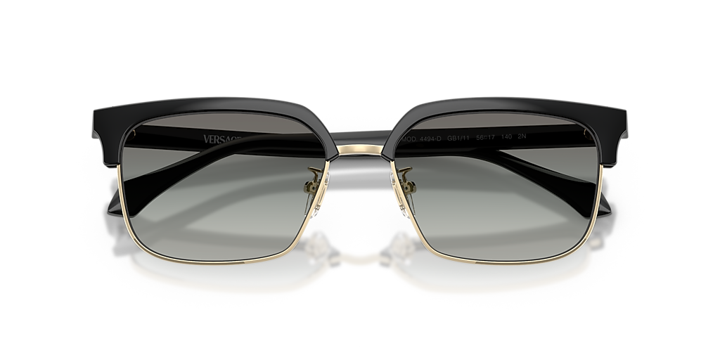 クィーズヘナ Versace VE4494D L (56 - 17) with Grey lenses and Black frame
