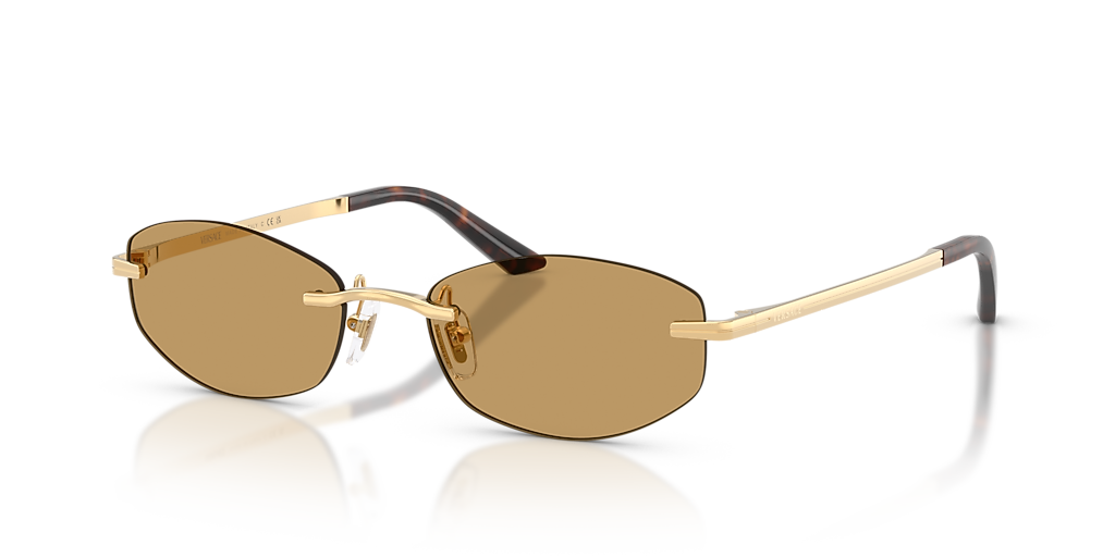 Versace VE2308D M (54 - 18) with Brown lenses and Gold frame