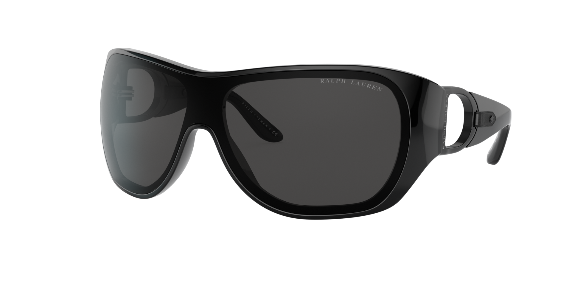 Ralph Lauren Femme Sunglass RL8189Q - Couleur du Monture Noir brillant Couleur de Lentille Gris fonc 100 €