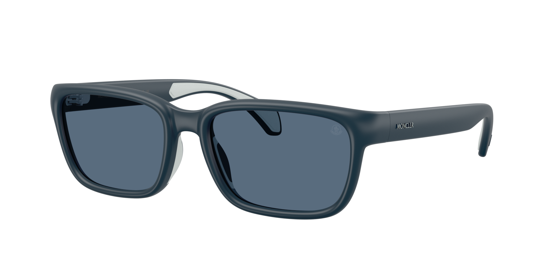 Moncler Unisex Sunglass Slicka -  Frame color: Matte Blue, Lens color: Dark Blue