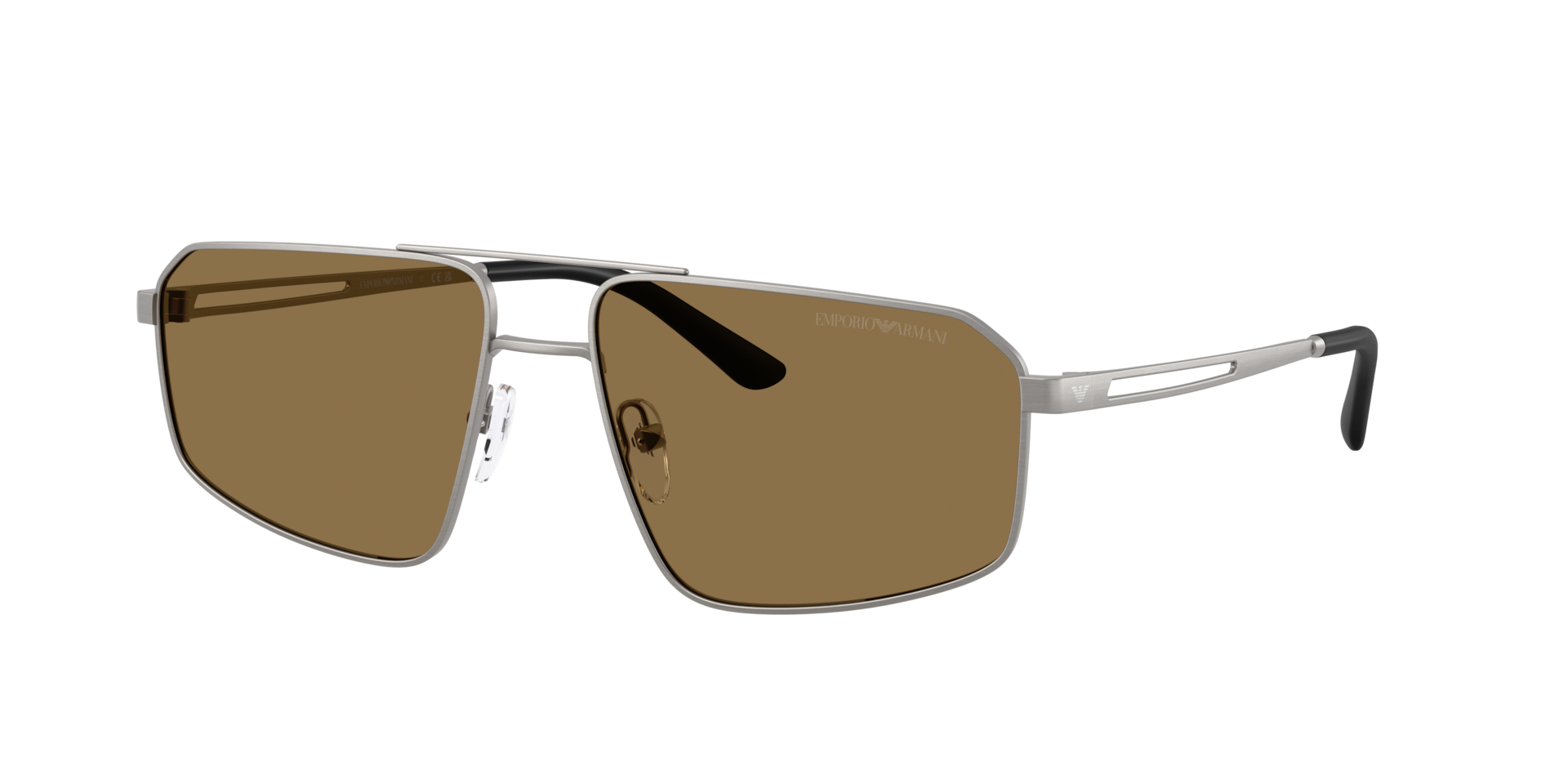 Emporio Armani Man Sunglass EA2173 -  Frame color: Brushed Matte Gunmetal, Lens color: Dark Brown
