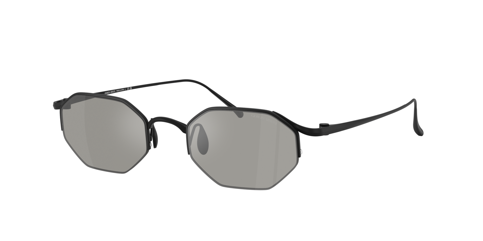 Giorgio Armani Man Sunglass AR6171T -  Frame color: Matte Black, Lens color: Light Grey Mirror Silver