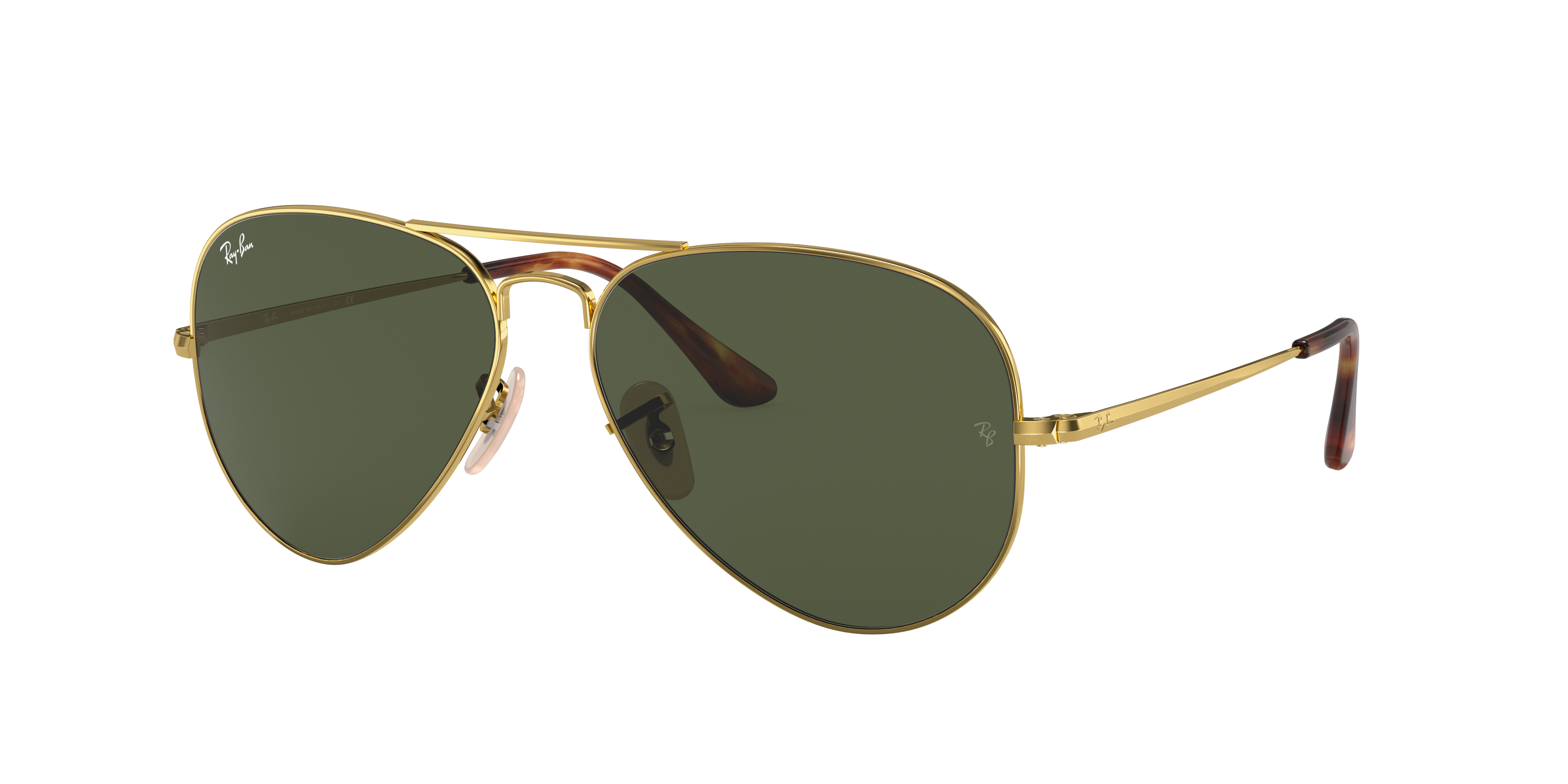 Ray-Ban Aviator Metal II L (58 - 14) with Green lenses and Gold