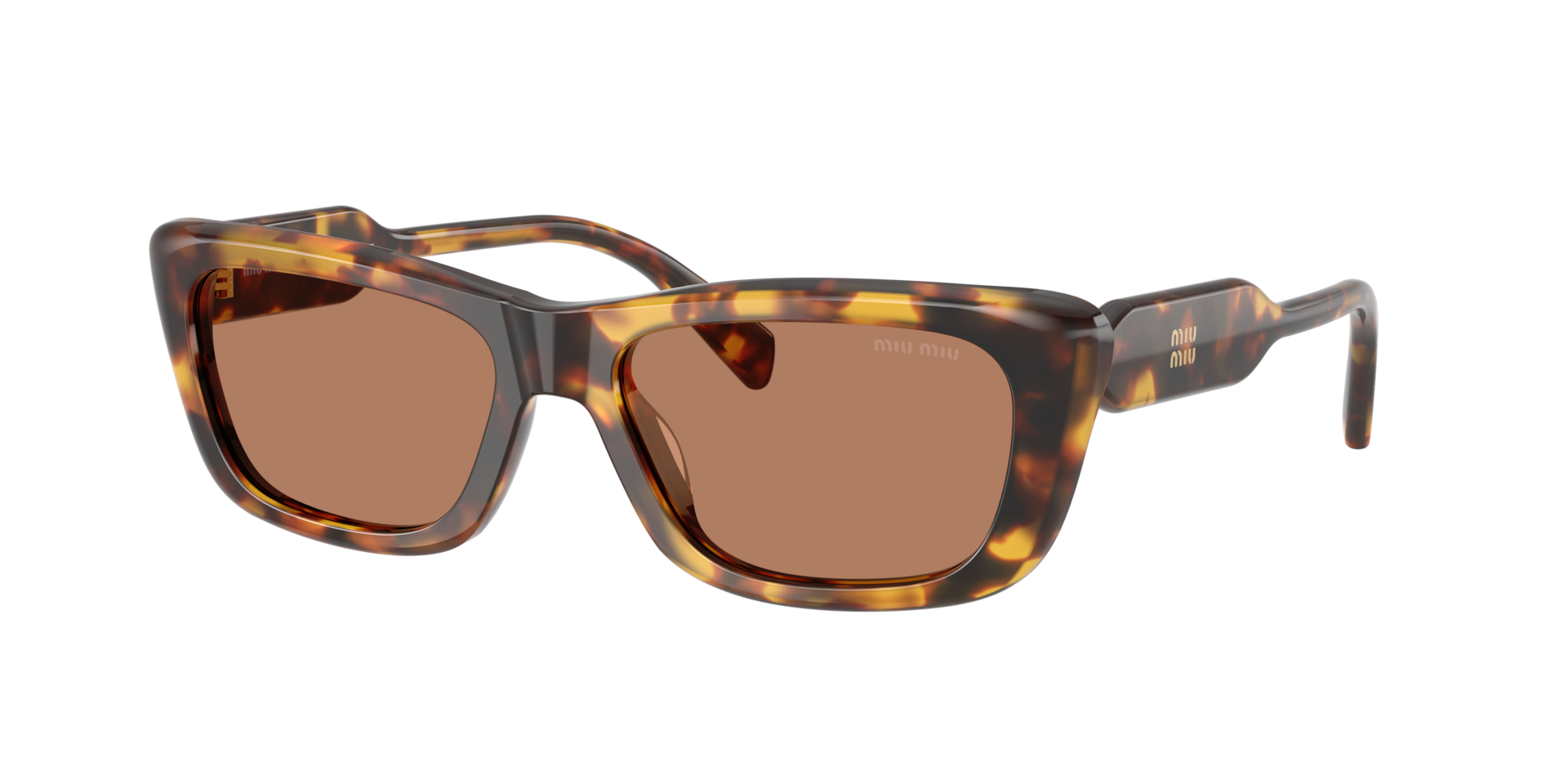 Miu Miu Woman Sunglass MU B12SF -  Frame color: Honey Havana, Lens color: Solid Brown