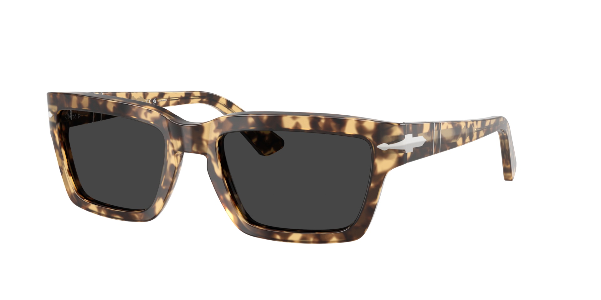 Persol Man Sunglass PO3363S -  Frame color: Brown Beige Tortoise, Lens color: Polarized Black