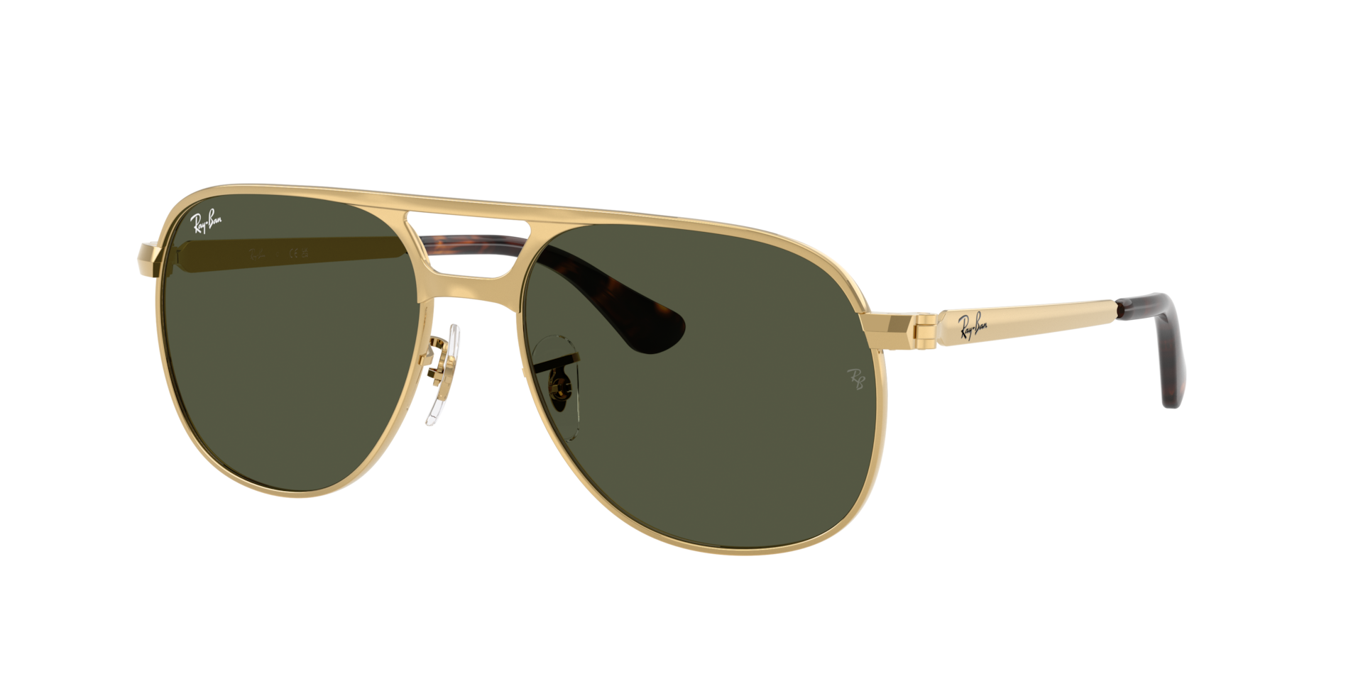Ray-Ban Unisex Sunglass Bill Max - Rahmenfarbe: Arista, Linsenfarbe: Grün