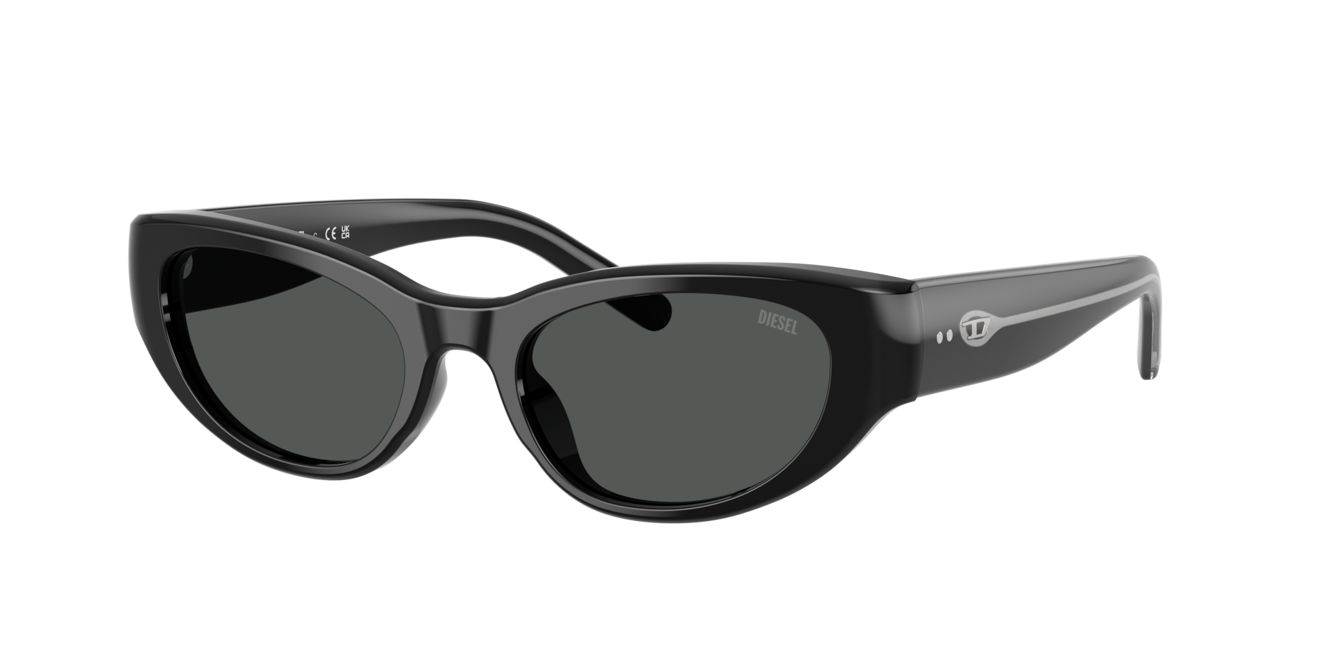 Diesel Unisex Sunglass DL2010U -  Frame color: Solid Black, Lens color: Solid Black