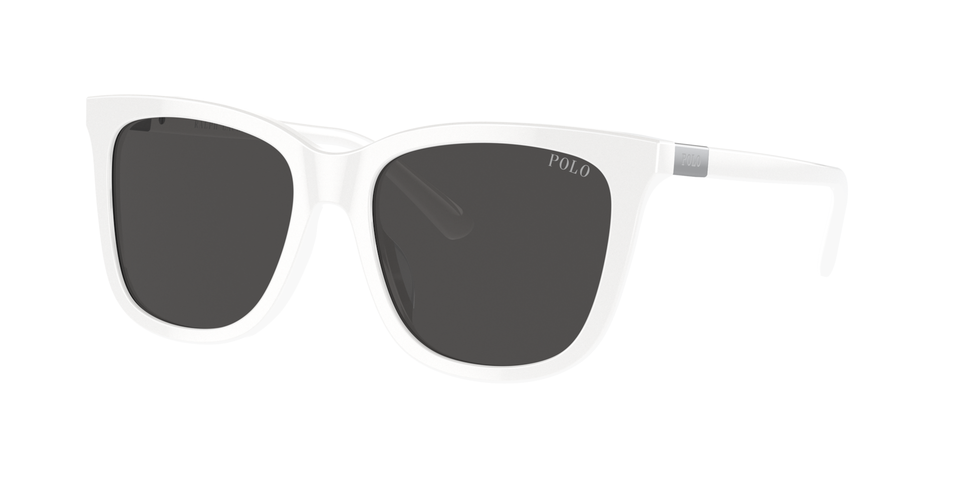 Polo Ralph Lauren Femme Sunglass PH4201U - Couleur du Monture: Blanc brillant, Couleur de Lentille: Gris foncé